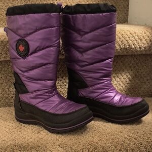 Cozy Purple Kids Winter Boots
